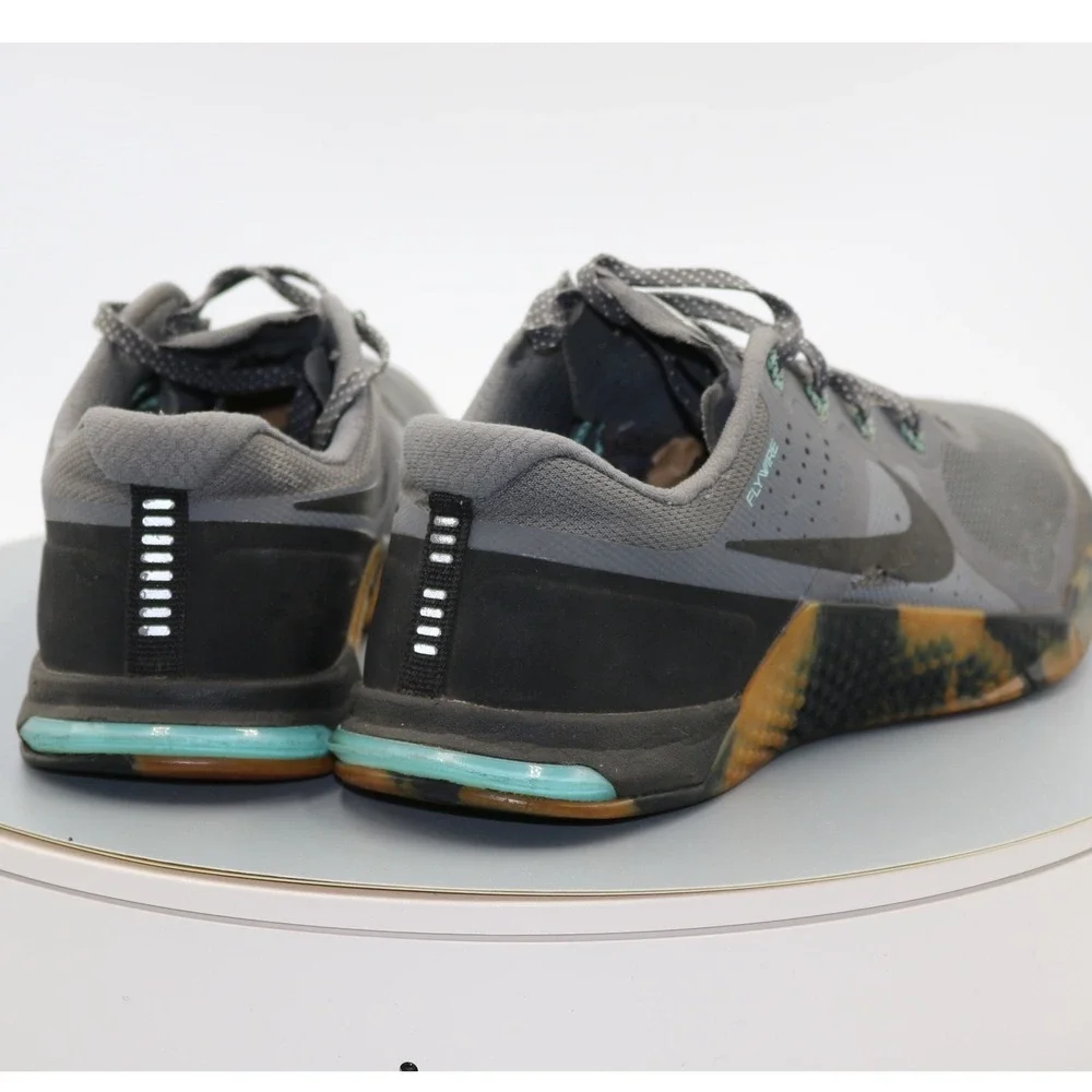 Nike Metcon 2 Training Shoes Womens 6 Grey Black Gum Flywire CrossFit Gym Casual
